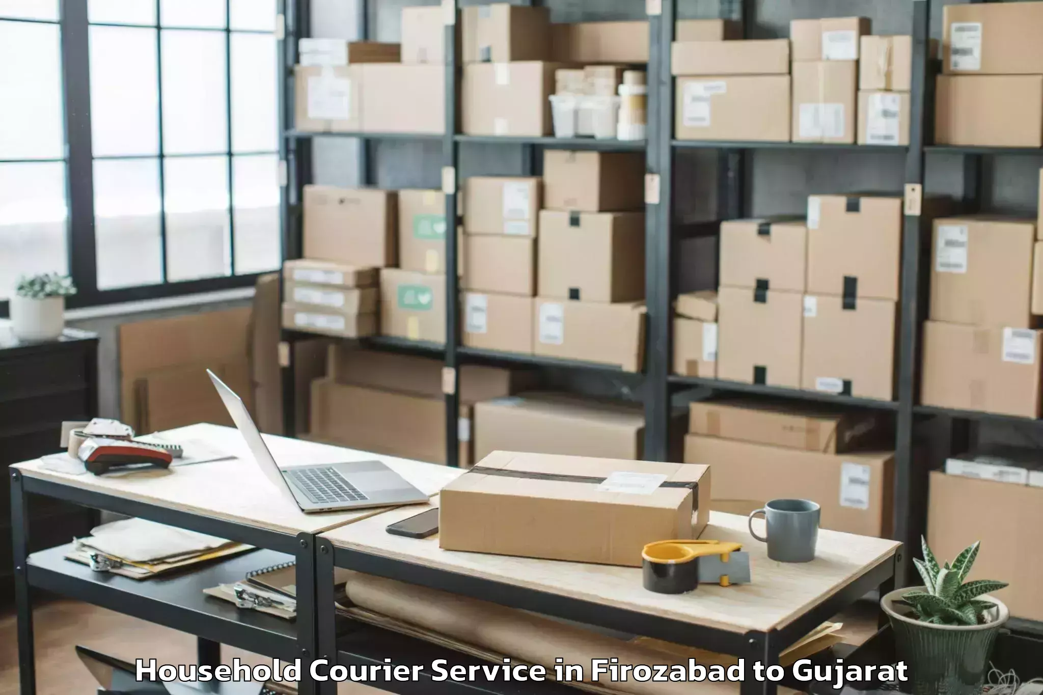 Affordable Firozabad to Mangrol Household Courier